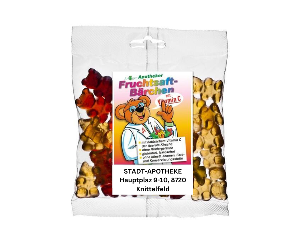 Fruchtsaftbärchen bei Apotheke Zaversky