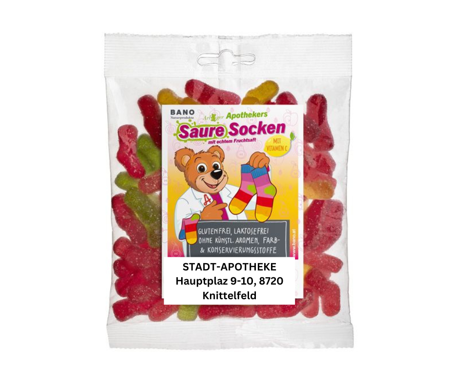 Saure Socken mit Vitamin C bei Apotheke Zaversky