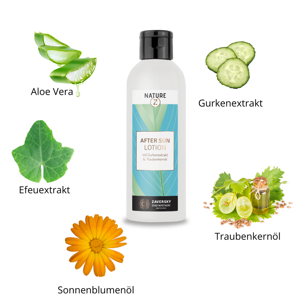 After Sun Lotion - mit Gurkenextrakt, Aloe Vera, Vitamin E