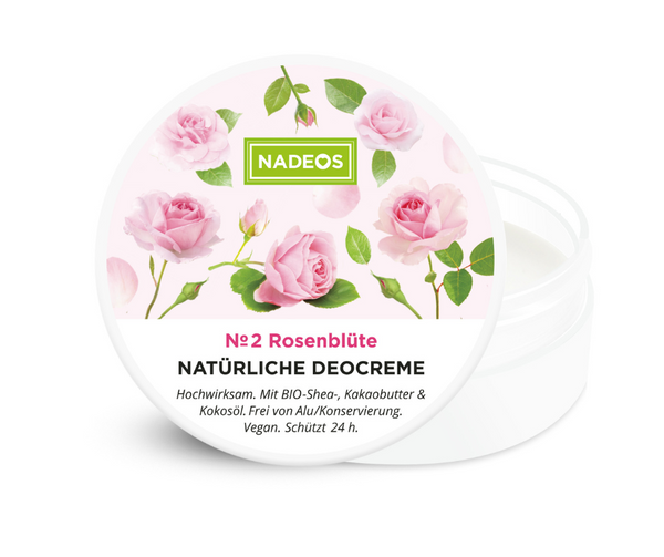 Natürliche Deocreme - NADEOS - Rosenblüte Nummer 2