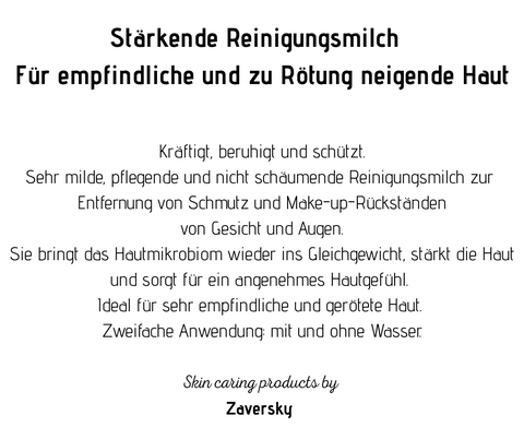 STÄRKENDE REINIGUNGSMILCH mit PRÄBIOTIKA und BLAUBEEREN bei Apotheke Zaversky