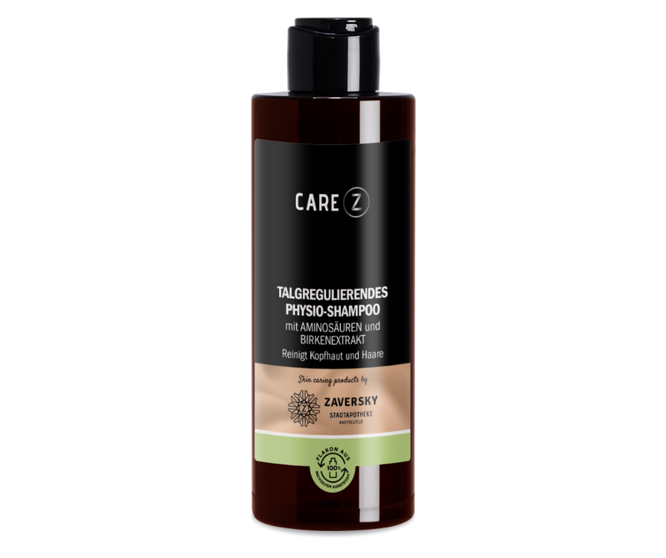 Talgregulierendes Physio-Shampoo - reinigt Kopfhaut und Haare von CareZ bei Apotheke Zaversky