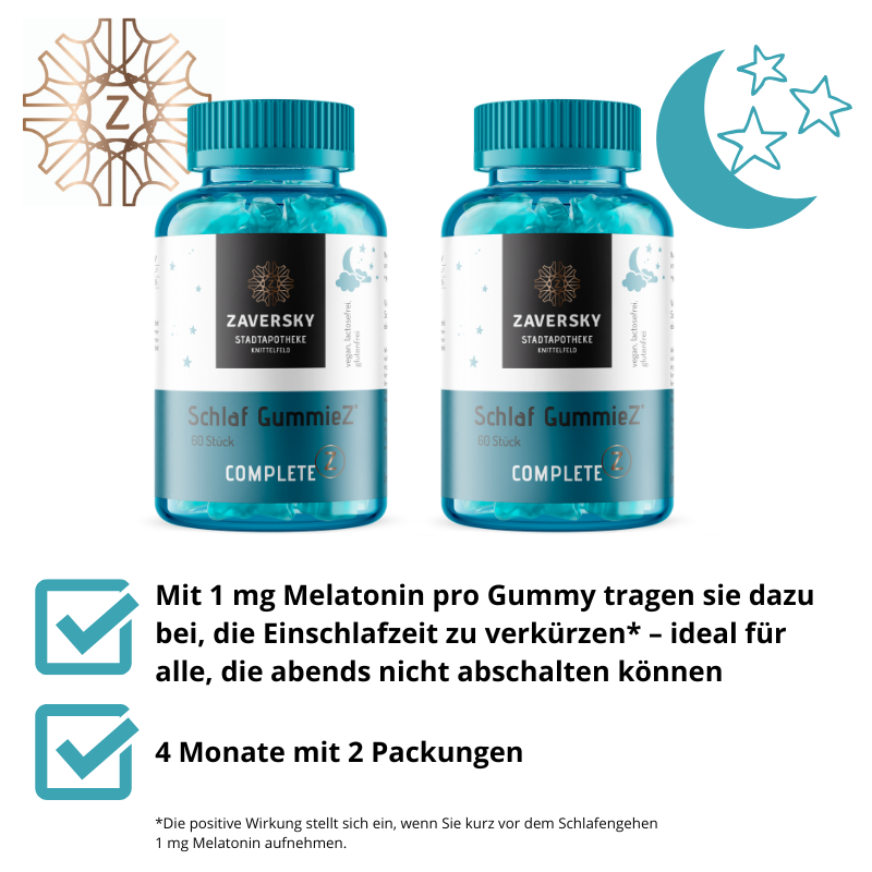 Schlaf GummieZ - die bequeme Lösung fürs Einschlafen bei Apotheke Zaversky