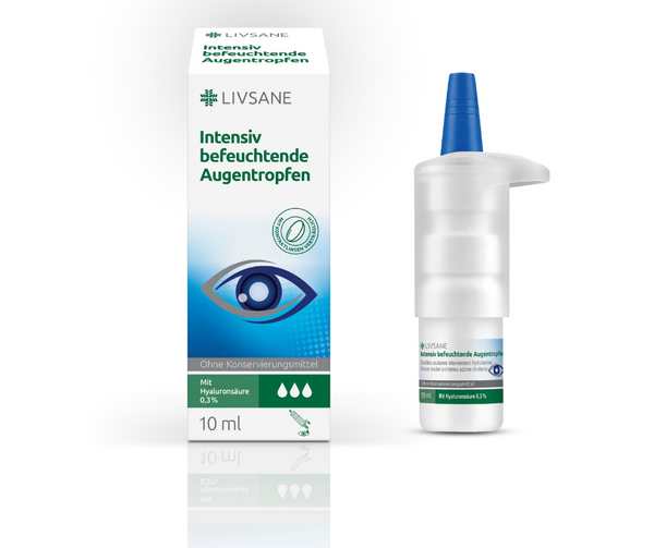 Intensiv befeuchtende Augentropfen - mit Hyaluronsäure 0,3%, ohne Konservierungsmittel