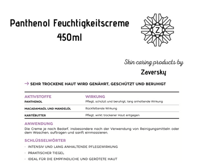 Panthenol Feuchtigkeitscreme - schützt und beruhigt, für sehr trockene Haut CareZ bei Apotheke Zaversky