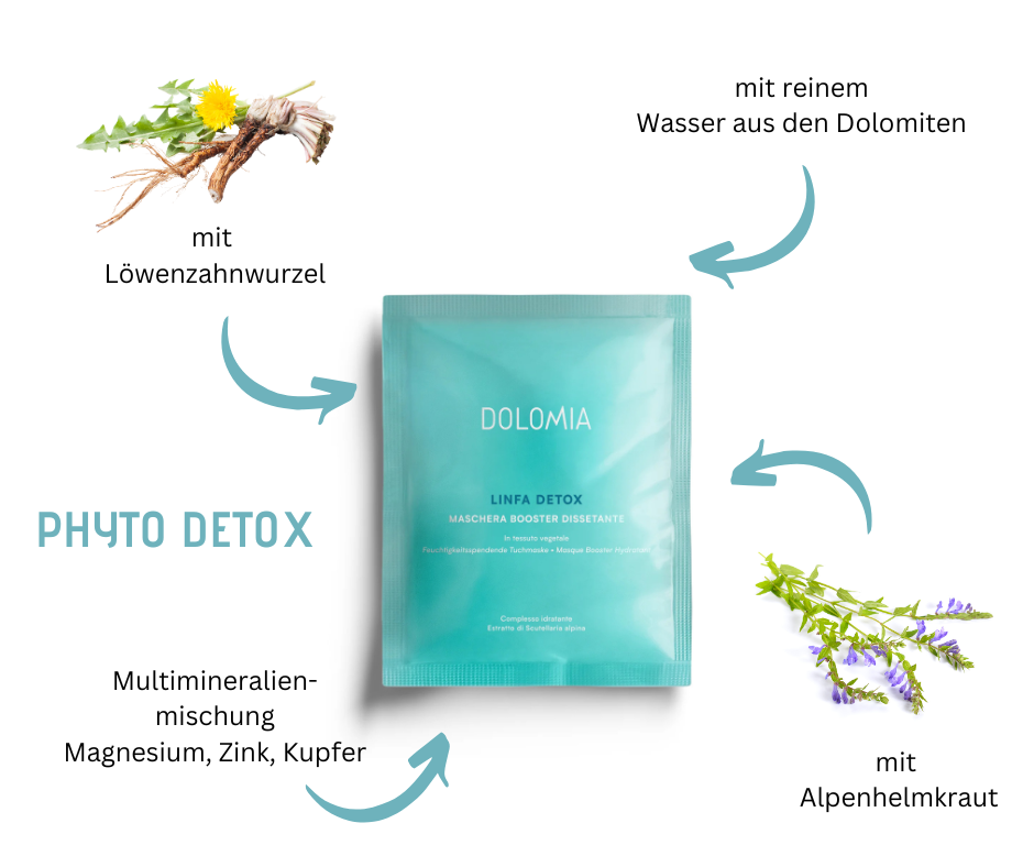 Feuchtigkeitsspendende Tuchmaske von Dolomia Detox bei Apotheke Zaversky