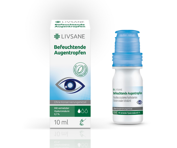 Befeuchtende Augentropfen - ohne Konservierungsmittel mit Hyaluronsäure 0,1%