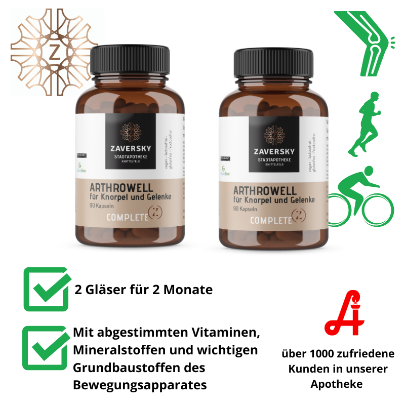 Arthrowell - Vegane Formel mit Vitamin C für Knorpel & Knochen bei Apotheke Zaversky