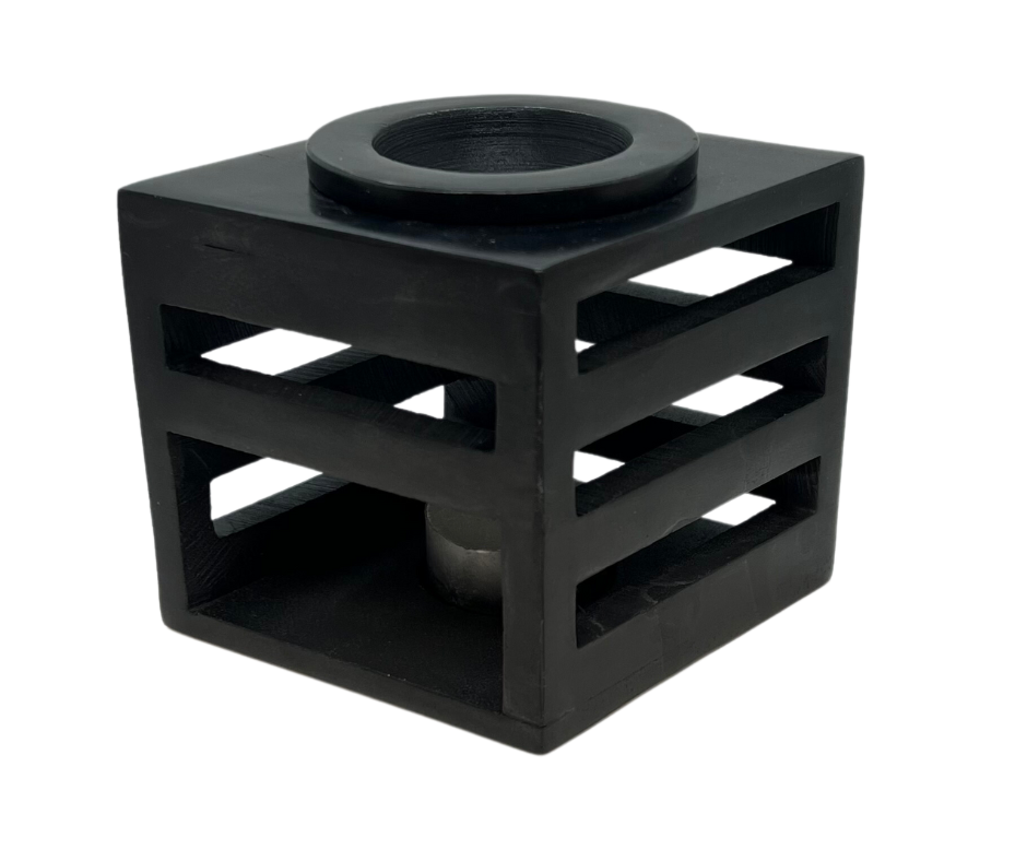 Brenner für ätherische Öle oder Weihrauch Speckstein schwarz bei Apotheke Zaversky