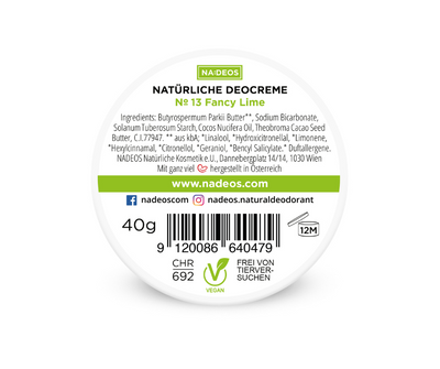 Natürliche Deocreme - NADEOS - Fancy Lime Nummer 13 bei Apotheke Zaversky