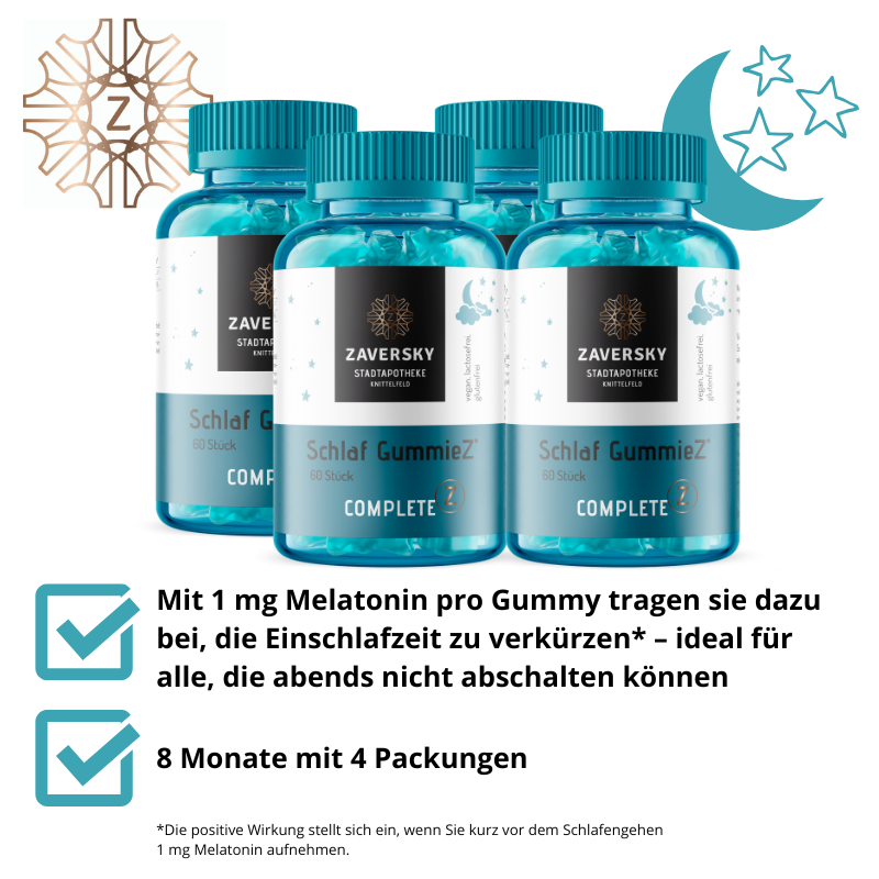 Schlaf GummieZ - die bequeme Lösung fürs Einschlafen bei Apotheke Zaversky