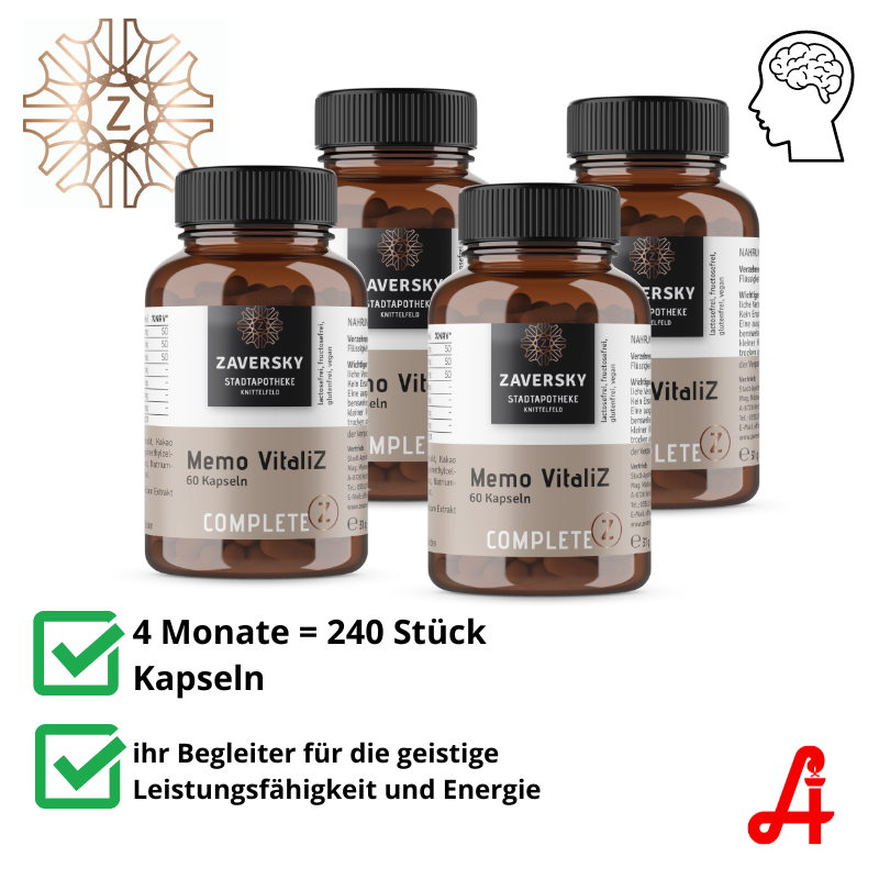 Memo VitaliZ - ihr Begleiter für die geistige Leistungsfähigkeit und Energie bei Apotheke Zaversky