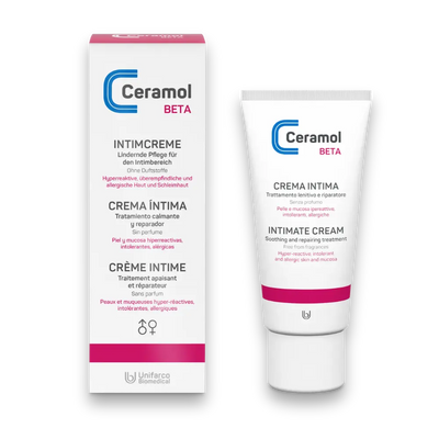 Intimcreme Beta - Ceramol - Lindernde kosmetische Pflege bei lokalen Rötungen im Intimbereich