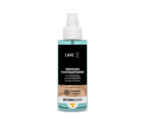 Stärkendes Feuchtigkeitsspray mit Präbiotika und Blaubeeren - beruhigende Wirkung von CareZ bei Apotheke Zaversky