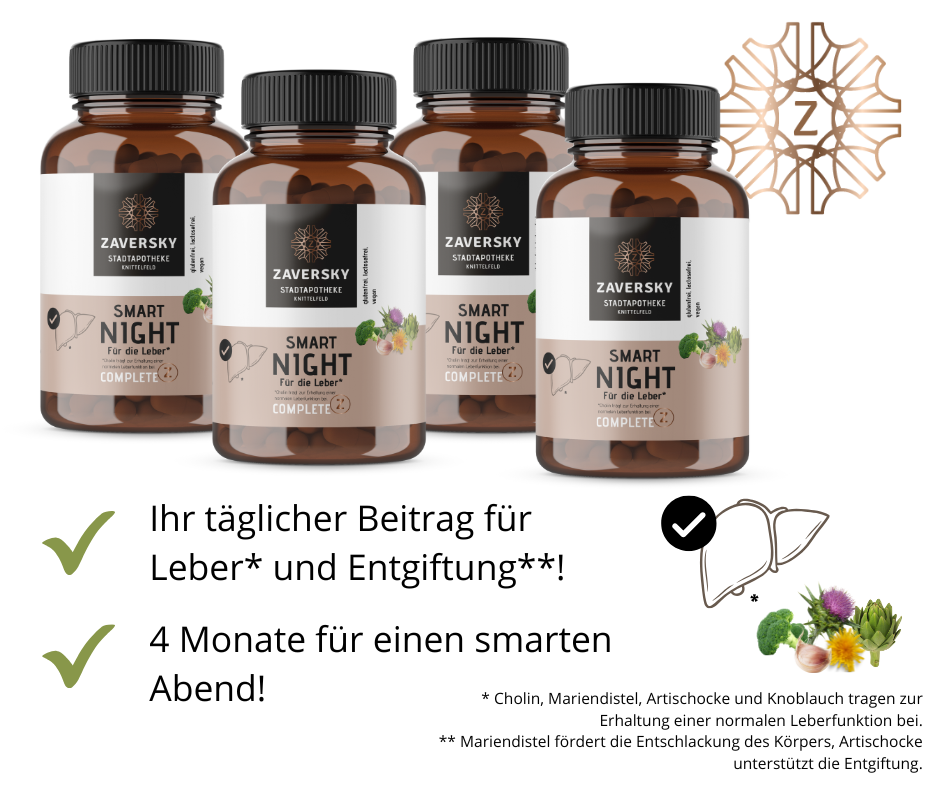 SmartNIGHT Kapseln - für die Leber und Entgiftung bei Apotheke Zaversky
