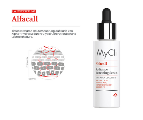 Alfacall - Erneuerndes Leuchtkraft-Serum für Gesicht, Hals, Dekolette von MyCli