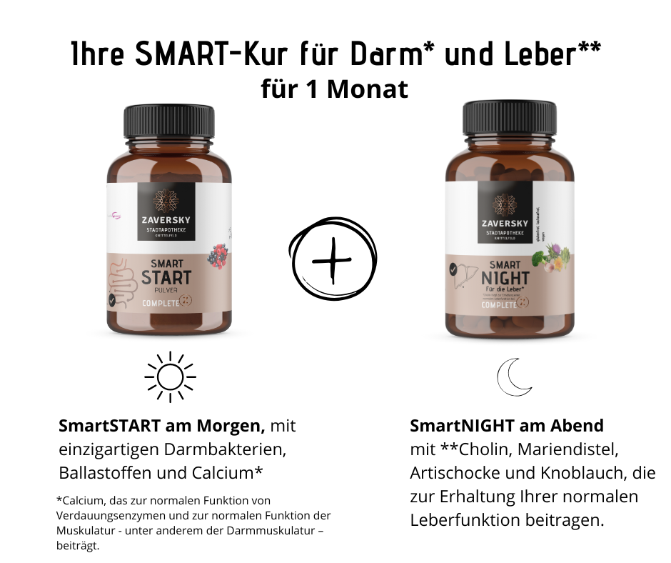Smart - Kur für Darm und Leber für mehr Energie, Verdauung und Entgiftung bei Apotheke Zaversky