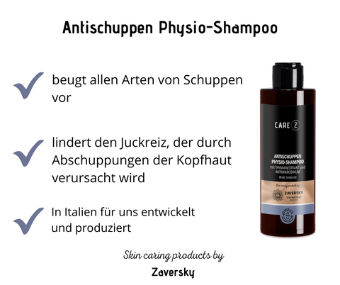 Antischuppen Physio-Shampoo wirkt lindernd von CareZ