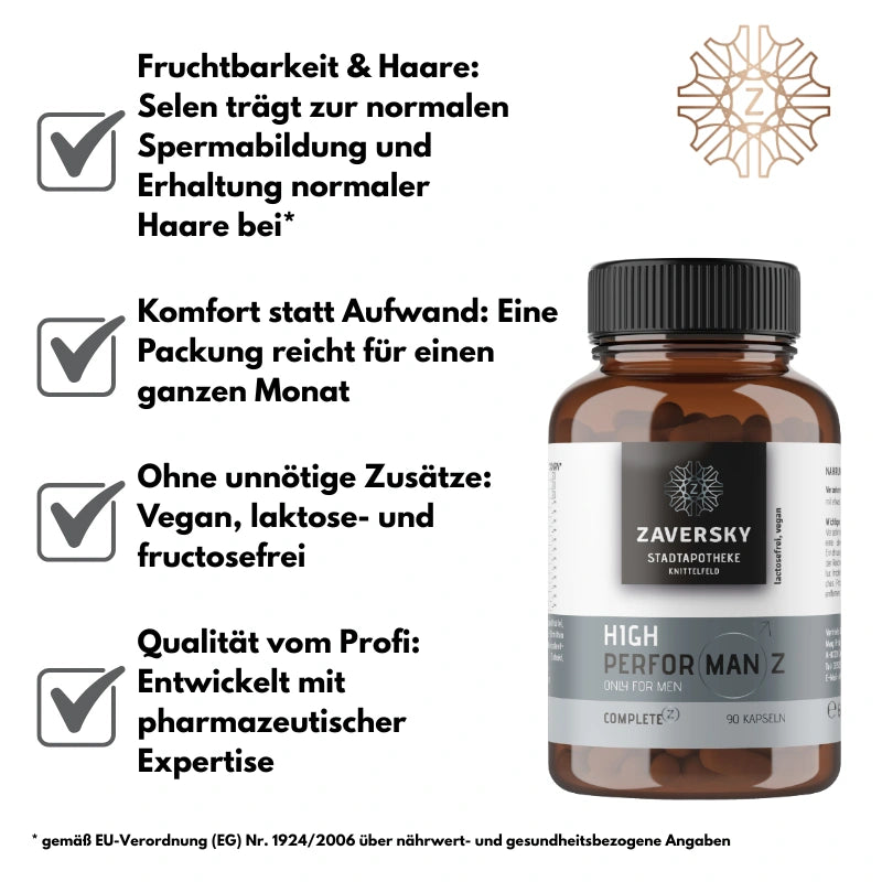 High PerforMANz - Multinährstoff-Formel für Männer bei Apotheke Zaversky