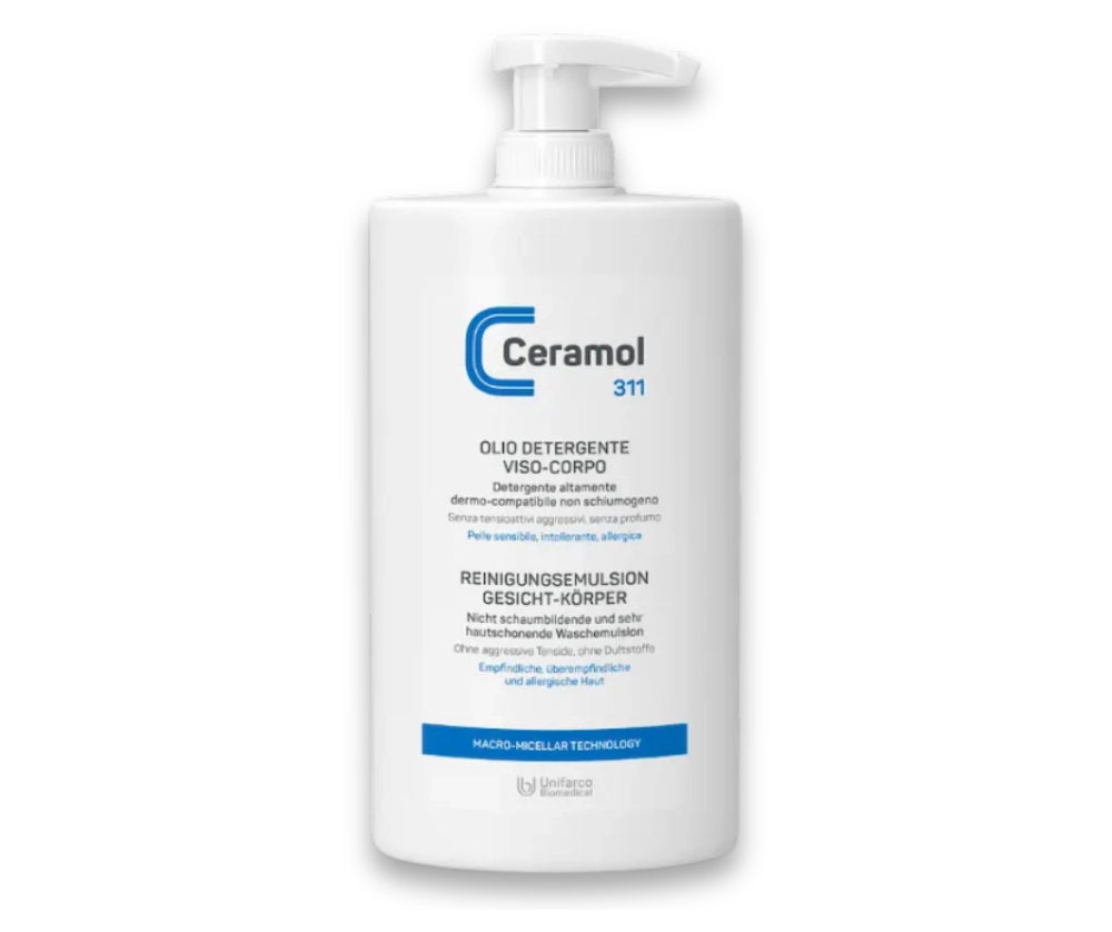 Reinigungsemulsion - Ceramol - für Gesicht und Körper nicht schaumbildend und sehr schonend