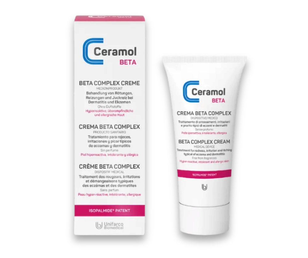 Beta Complex Creme - Ceramol - Behandlung mit entzündungshemmender Wirkung bei Ekzemen/Dermatitis und verschiedenartigen Reizungen und Entzündungen