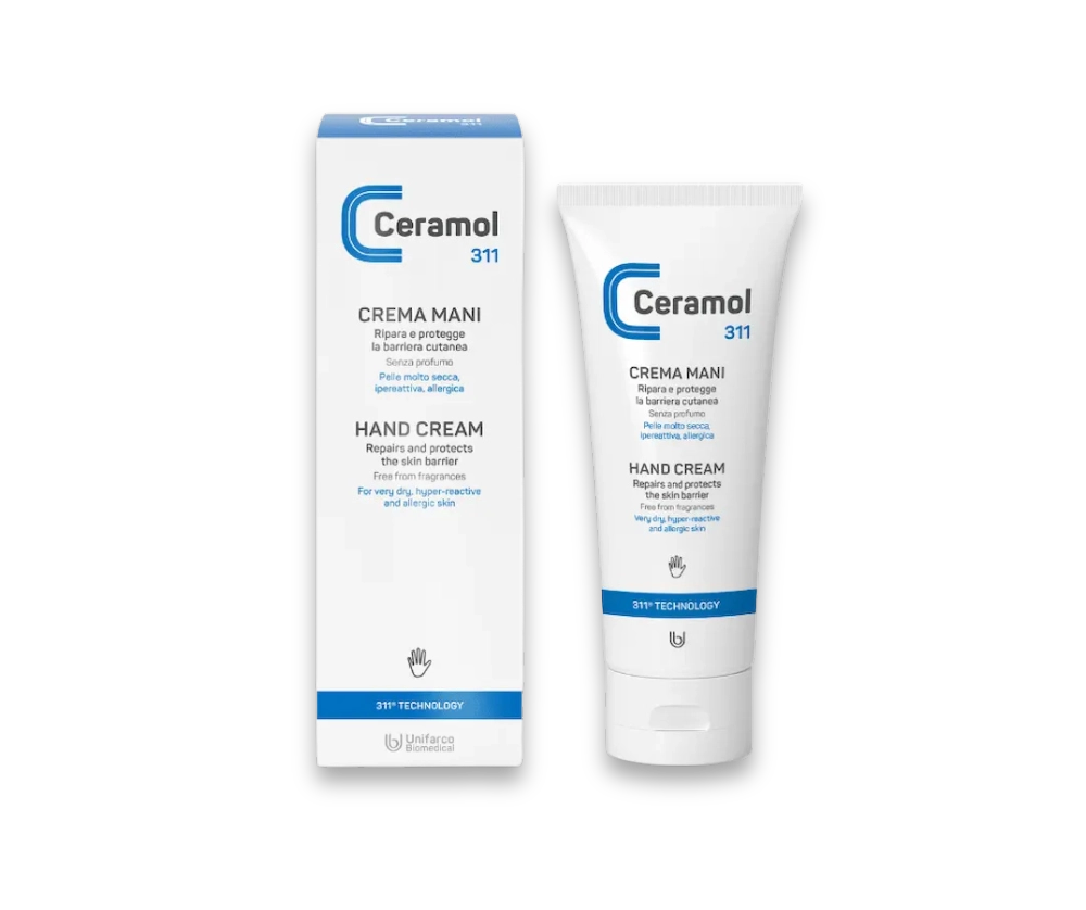 Handcreme - Ceramol - Lindernde und regenerierende Handcreme, zieht schnell ein