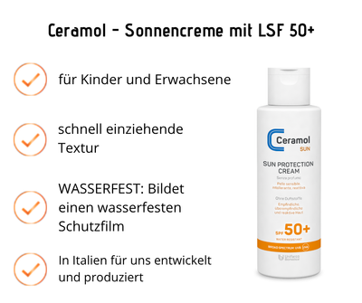 Ceramol Sonnencreme LSF 50+ - Schutz für sensible Haut bei Apotheke Zaversky