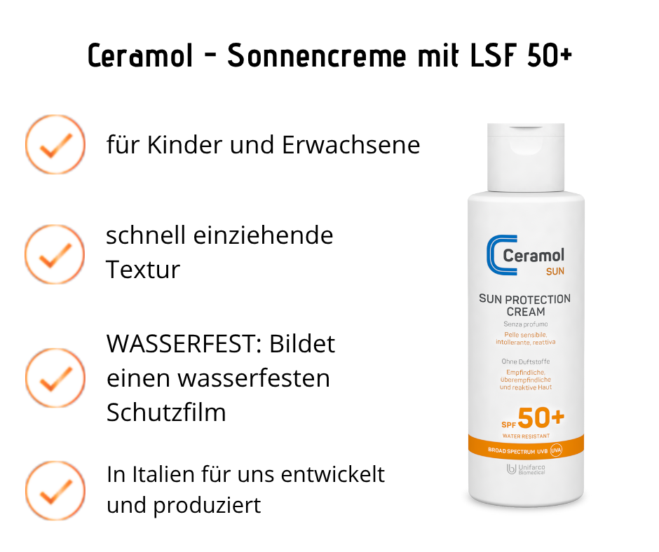 Ceramol Sonnencreme LSF 50+ - Schutz für sensible Haut bei Apotheke Zaversky