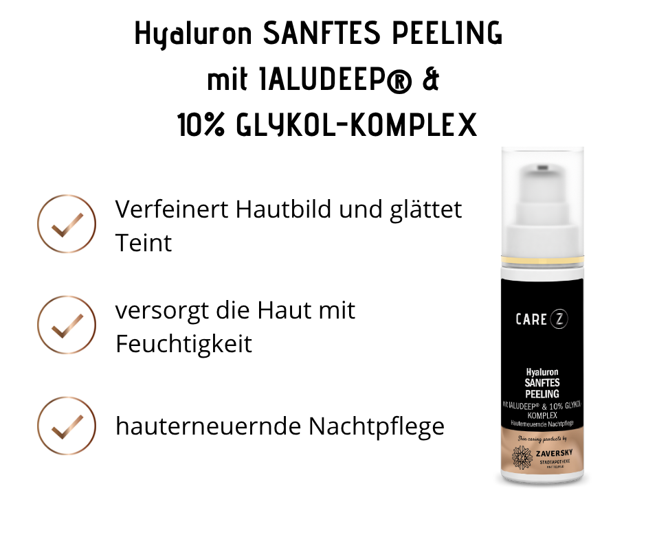 Hyaluron SANFTES PEELING mit IALUDEEP® & 10% GLYKOL-KOMPLEX bei Apotheke Zaversky