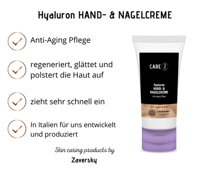 Hyaluron HAND- & NAGELCREME regeneriert und glättet bei Apotheke Zaversky