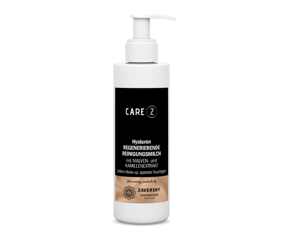 Sanfte regenerierende Reinigungsmilch mit Hyaluron - Entfernt Make-Up und spendet Feuchtigkeit