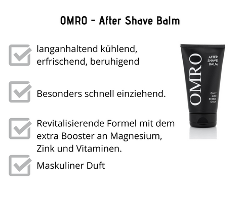 After Shave Balm - OMRO - stark kühlender Effekt nach der Rasur