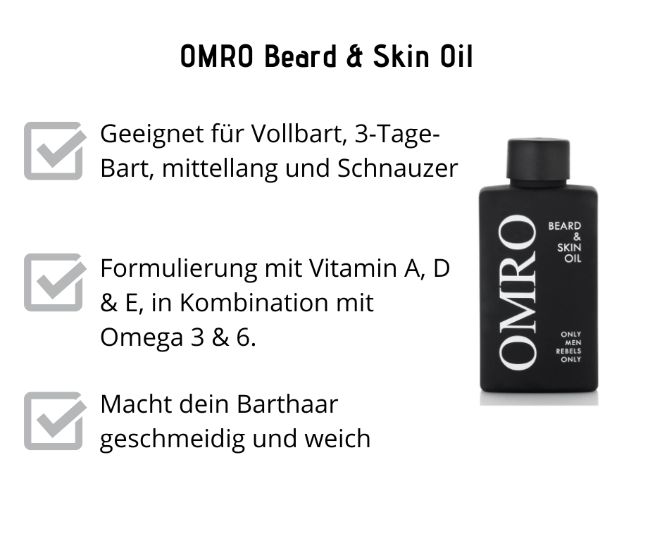 Beard & Skin Oil - OMRO - speziell für das Barthaar bei Apotheke Zaversky
