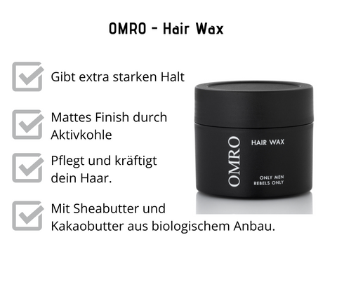 Hair Wax von OMRO - verleiht deinem Haar den perfekten Look