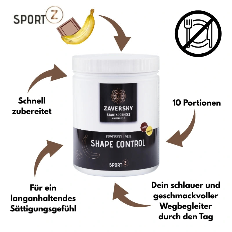 Shape Control Protein Drink - Schoko-Banane Geschmack - Sattmacher Shake mit Eiweiß bei Apotheke Zaversky