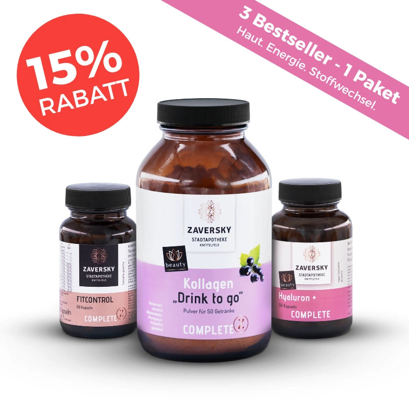 Sommerfigur Paket - Kollagen, Hyaluronsäure+ und FitControl bei Apotheke Zaversky