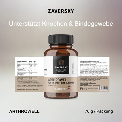 Arthrowell – Vegane Gelenk-Kapseln mit Glucosamin, Chondroitin & Vitamin C, 90 Stück bei Apotheke Zaversky