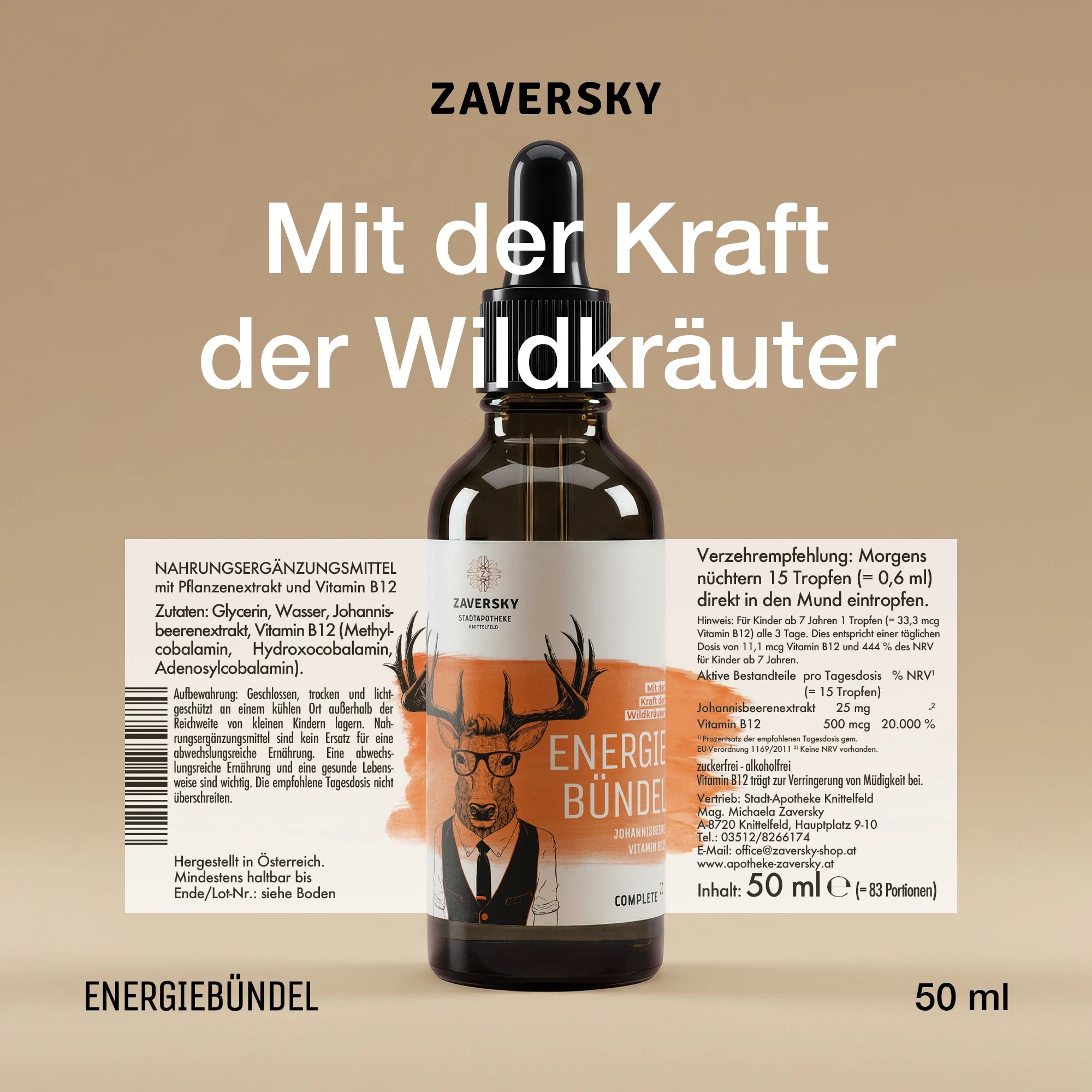 ZAVERSKY ENERGIEBÜNDEL CompleteZ – Power und Vitalität bei Apotheke Zaversky