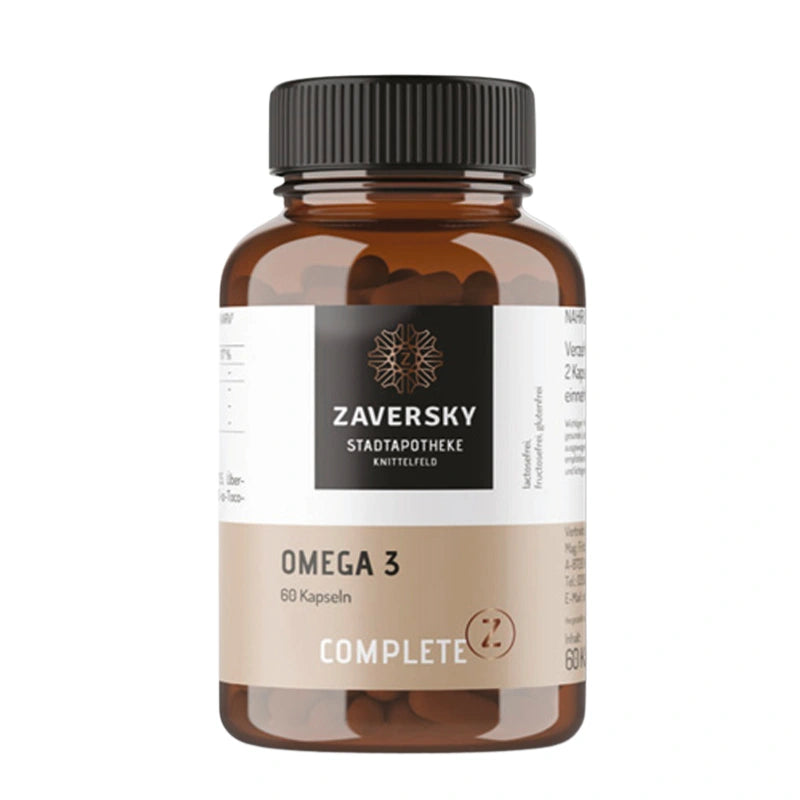 Omega 3 - 60 Kapseln - 2000mg Premium Fischöl pro Tagesdosis mit DHA und EPA bei Apotheke Zaversky