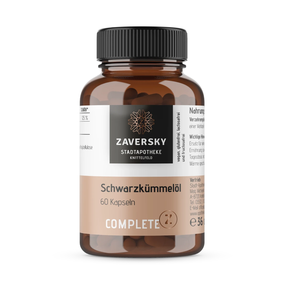 ZAVERSKY Schwarzkümmelöl CompleteZ bei Apotheke Zaversky