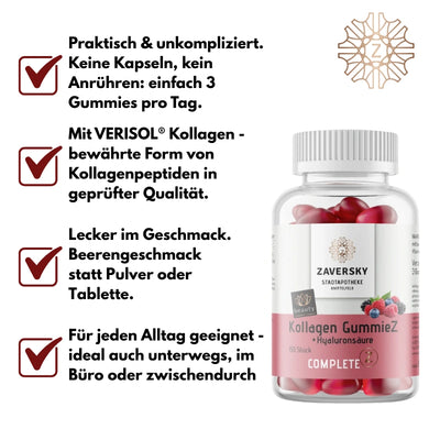 Kollagen GummieZ + Hyaluron & Vitamin C bei Apotheke Zaversky