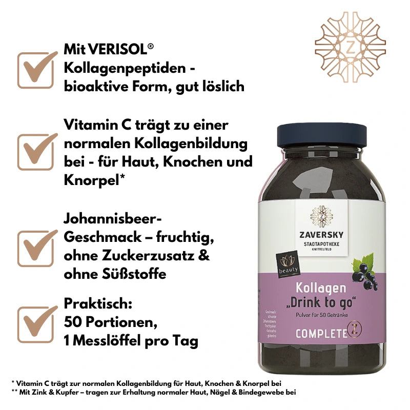 Kollagen mit Johannisbeerfruchtpulver - täglich einfach genießen bei Apotheke Zaversky