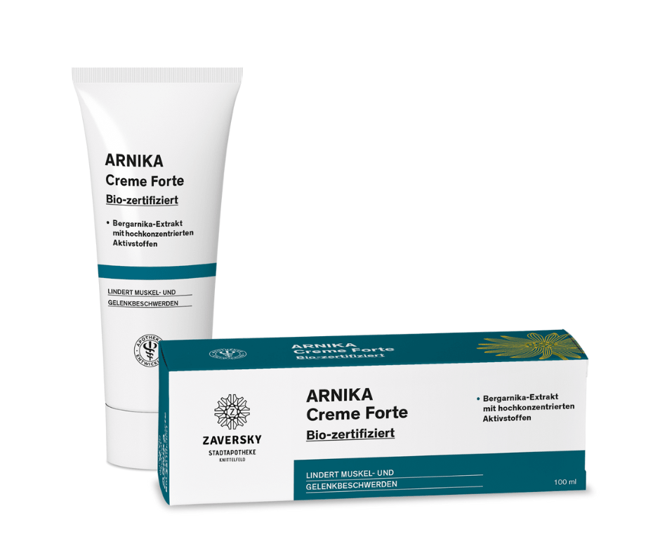 Arnika Creme Forte - Bio - lindert Muskel - und Gelenksbeschwerden - Hausapotheke - Apotheke Zaversky