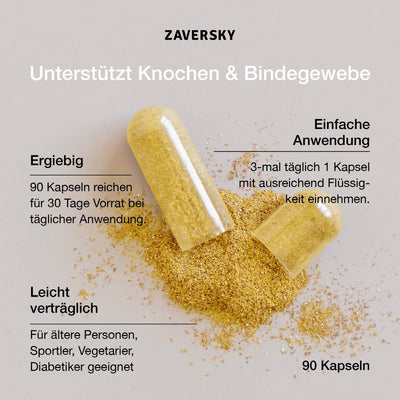 Arthrowell – Vegane Gelenk - Kapseln mit Glucosamin, Chondroitin & Vitamin C, 90 Stück - Nahrungsergänzung - Apotheke Zaversky