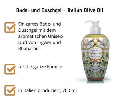 Bade - und Duschgel - Italian Olive Oil, Rudy 700 ml - Kosmetika - Apotheke Zaversky