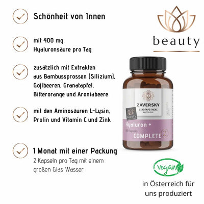Beauty Paket - Kollagen, Hyaluron, Spermidin - Nahrungsergänzung - Apotheke Zaversky