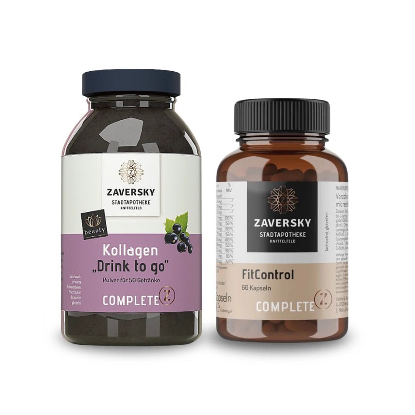 FitControl + Kollagen - für Energiestoffwechsel & Kollagenbildung - Bundle - Apotheke Zaversky