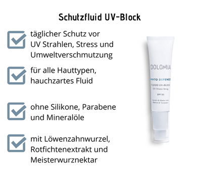 Fluid UV Block - Täglicher Schutz vor UV - Strahlen, Stress und Luftverschmutzung, das den Zeichen der Hautalterung entgegenwirkt, hauchzarte Textur - Kosmetika - Apotheke Zaversky
