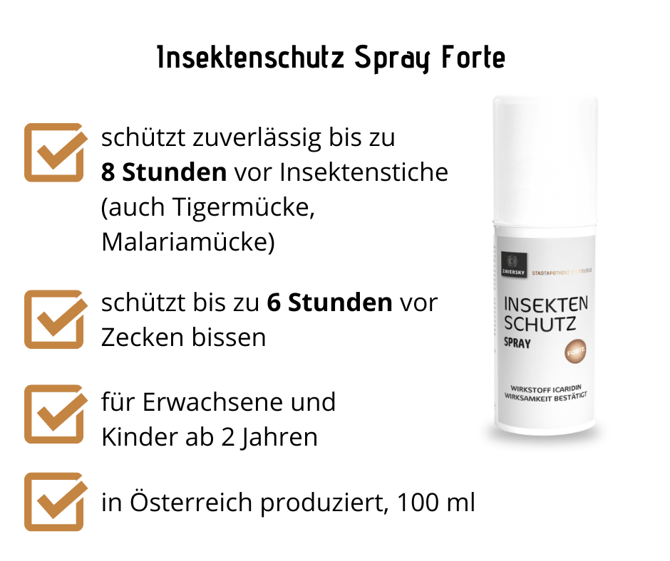 Insektenschutz Spray Forte - für Erwachsene und Kinder ab 2 Jahren - Hausapotheke - Apotheke Zaversky