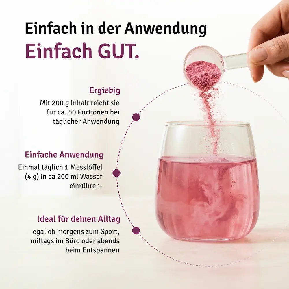 Kollagen "Drink to Go" mit Johannisbeerfruchtpulver - Nahrungsergänzung - Apotheke Zaversky